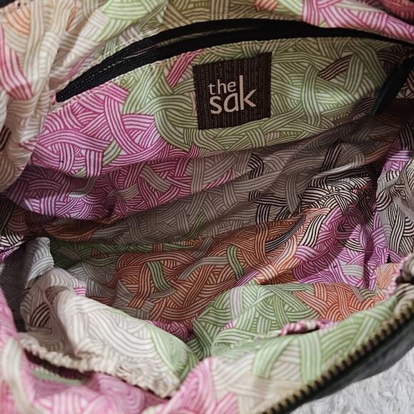 The Sak ‘Kendra’ Black Leather Soft Hobo Shoulder Bag Vegan Leather - Picture 5 of 14